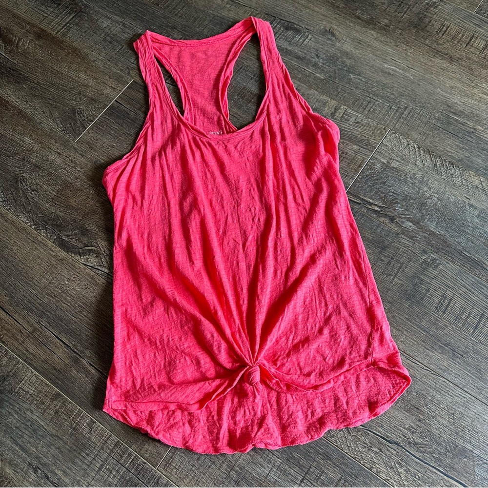 Victoria’s Secret Size Medium Pink Tank Top Knotted Front Tie VS Razorback
